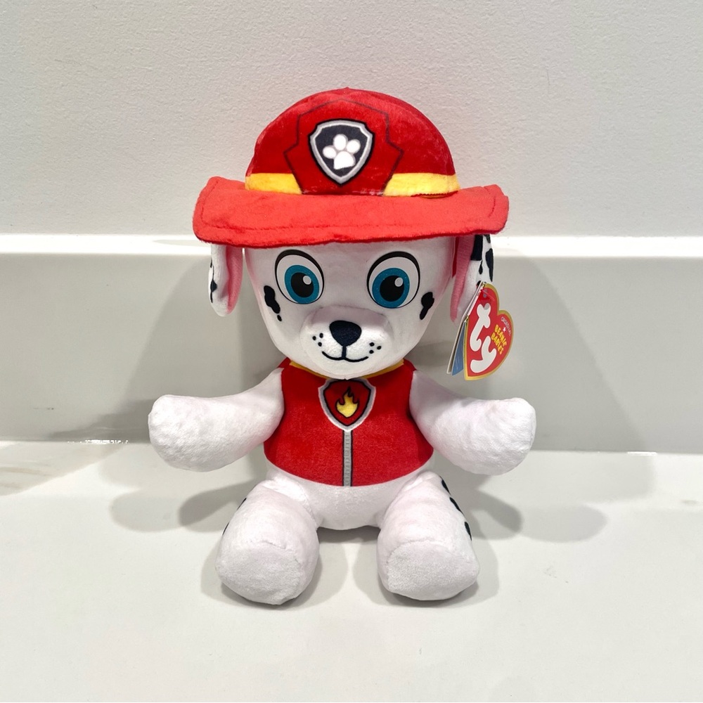 🟠5/$25 NEW TY Beanie Baby Paw Patrol Marshall Plush